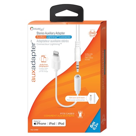 Power Up! Headphone Adapter MFi 8-pin to 3.5mm 192-53400